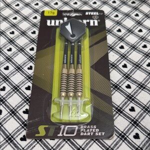 Black and Gold Brass Plated Dart Set